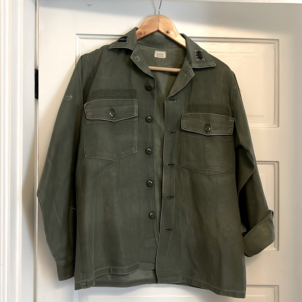 Vintage Green Army Overshirt Size Medium